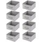mDesign Fabric Modular Closet Organizer Box for Cube Units, 8 Pack